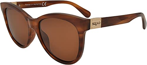 SQUAD Clásico Gafas de sol mujeres polarizadas Redonda Estilo minimalista con Lentes de protectora 100% UV400