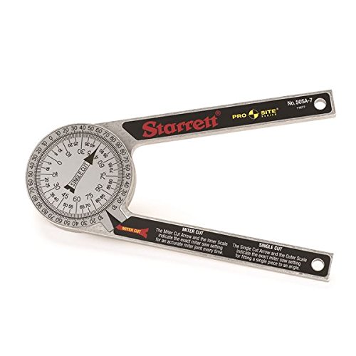 Starrett 505A Pro-Site - Transportador de ángulos (aluminio, 17,7 cm)