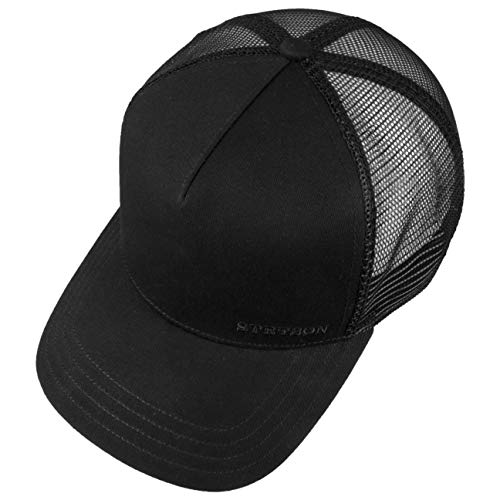 Stetson Gorra Trucker Classic Cotton Mujer/Hombre - de béisbol Malla Snapback, con Visera Primavera/Verano - Talla única Negro