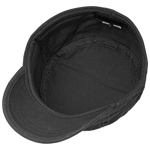 Stetson Gosper Army Urban Cap Mujer/Hombre - Gorra Militar de algodón - Gorra Militar con protección UV - Gorra Verano e Invierno - Gorra Negro XXL (62-63 cm)