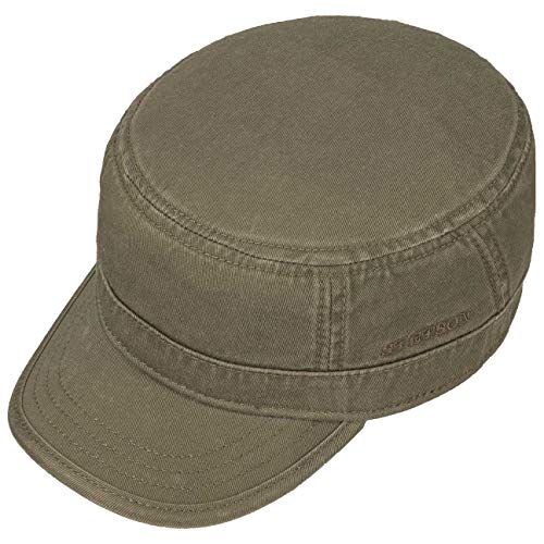 Stetson Gosper Army Urban Cap Mujer/Hombre - Gorra Militar de algodón - Gorra Militar con protección UV - Gorra Verano e Invierno - Gorra Verde Oliva XXL (62-63 cm)