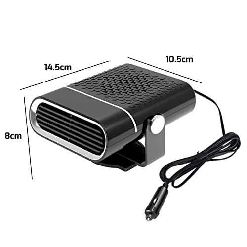 Stronrive Descongelador De Coche， 2 En 1 Calefactor Y Ventilador para Coche, 12V/24V Calefactor para Desempañador, Descongelantes De Parabrisas