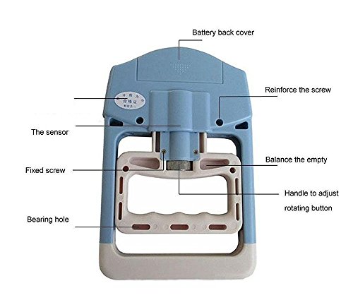 SUAVER 200 Lb/90 kg Dinamómetro Digital de mano fuerza de agarre Medición Meter Auto captura mano Grip de alimentación