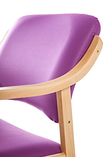 SUENOSZZZ - Silla Altea de Madera de Haya, Polipiel Color Fucsia. Sillas para Comedor/Salon/habitacion | Silla geriatrica | Silla Madera | Mueble para recepcion | Silla Oficina | Sillas de Espera