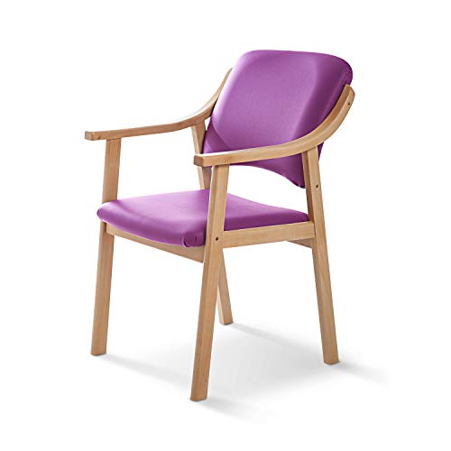 SUENOSZZZ - Silla Altea de Madera de Haya, Polipiel Color Fucsia. Sillas para Comedor/Salon/habitacion | Silla geriatrica | Silla Madera | Mueble para recepcion | Silla Oficina | Sillas de Espera