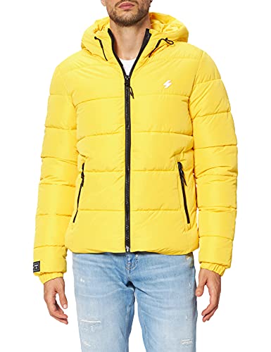 Superdry Con Capucha Chaqueta, Amarillo náutico, XL para Hombre