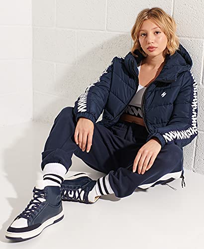 Superdry Con Capucha Chaqueta, Azul Oscuro, XS para Mujer