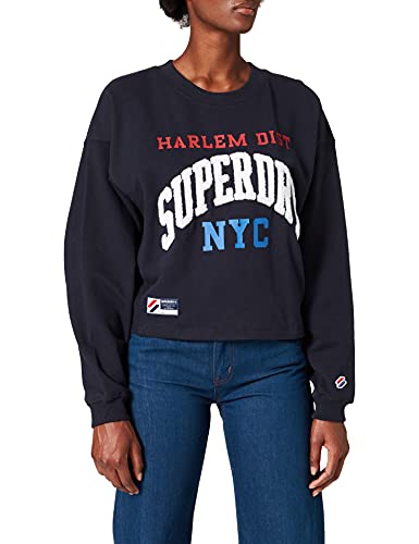 Superdry W2011071a Sudadera con Capucha, Azul Oscuro, X-Large para Mujer