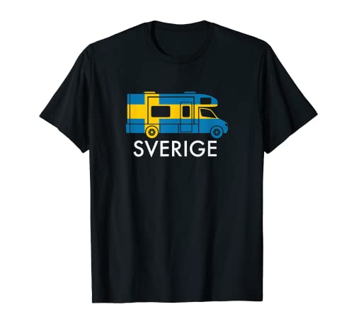 Sverige autocaravana para vivienda en Suecia. Camiseta