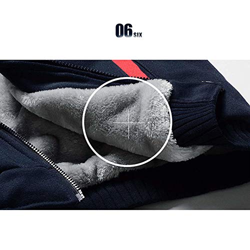 SwissWell Sudadera de Lana con Capucha para Hombre, Suéter para Hombre, Abrigo de Invierno y Deportes, Sudaderas con Cremallera para Hombre, Chaquetas para Deportes, Fitness, Recreación, Vida Diaria