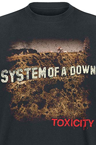 System of a Down Toxicity Hombre Camiseta Negro M, 100% algodón, Regular