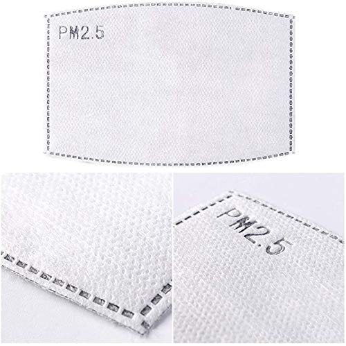 TBOC Filtros para Mascarillas - [Pack 10 Unidades] Desechables PM2.5 de Carbón Activado con 5 Capas de Filtración Material Suave y Transpirable Evita el Polvo Sustancias Nocivas y Contaminación