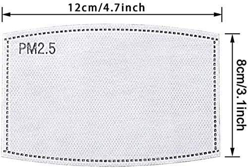 TBOC Filtros para Mascarillas - [Pack 10 Unidades] Desechables PM2.5 de Carbón Activado con 5 Capas de Filtración Material Suave y Transpirable Evita el Polvo Sustancias Nocivas y Contaminación