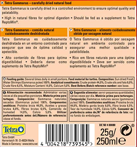 Tetra Gammarus 250 ml - Comida natural para tortugas acuáticas