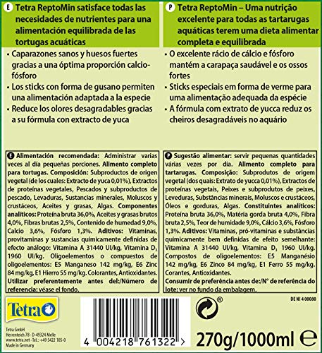 Tetra ReptoMin Sticks 1 L - Alimento completo para tortugas acuáticas