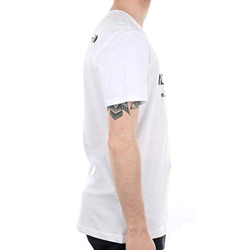 The North Face S/S Wood Dome tee Camiseta, Hombre, TNF White/TNF Black, Small