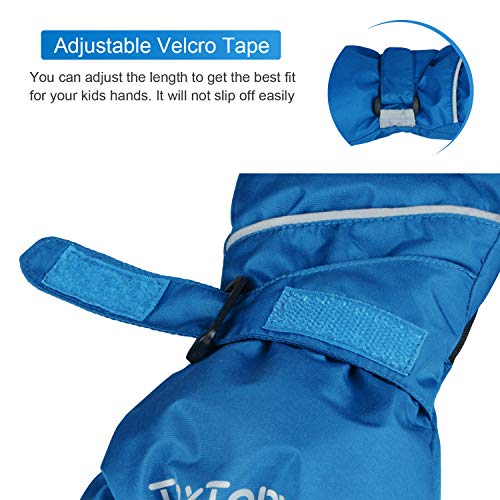 ThxToms Guantes Térmicos Niños, Guantes Impermeables de Invierno para Correr Esquí Snowboard, para Niños y Niñas