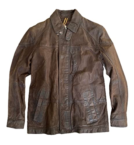 Timberland Chaqueta de campo de cuero Tenon 100% cuero de vaca cacao marrón hombres M