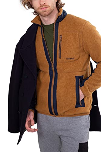 Timberland - Chaqueta para hombre de forro polar reciclado, marrón, XXL