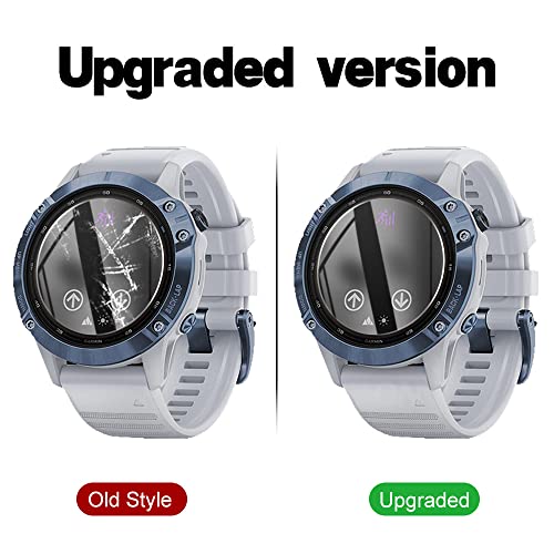 TLING [3 Pack Protector de Pantalla para Garmin Fenix 6/Fenix 6 Pro,[dureza 9H] [cristalina] [antiarañazos] Protector de Pantalla de Cristal Templado para Garmin Fenix 6/Fenix 6 Pro