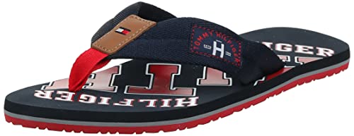 Tommy Hilfiger Essential TH Beach Sandal, Chanclas Hombre, Azul (Midnight 403), 44 EU