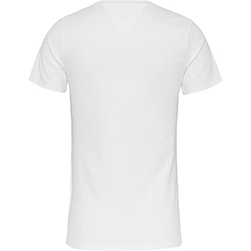 Tommy Hilfiger Tjw Skinny Stretch V Neck Camiseta, Blanco (White), M para Mujer