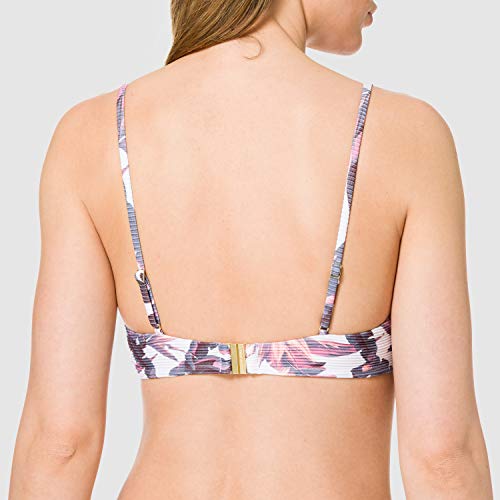 Tommy Hilfiger Triangle Fixed RP Parte Superior de Bikini, Hilfiger Tropic Overshadow, L para Mujer