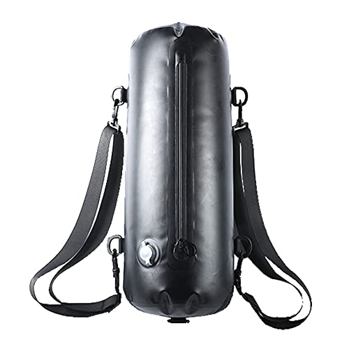 Tonglura Relajante 12l Empresa Impermeable Bolsa Seco Saturado Boya Remolque Mochila Float Mochila Kayaking Pesca Natación Deriva Bolso Hombro Alegre (Color : Black)