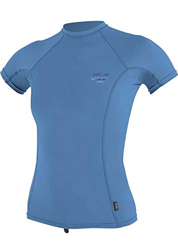 Top de Chaleco de Raso de Manga Corta para Mujer O';Neill Premium Skins - Bígaro - Easy Stretch Quick Dry - Slim Fit