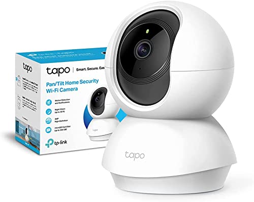 TP-Link TAPO C210 - Cámara VIgilancia 360°, Resolución 3MP, Visión Nocturna hasta 9 m, Audio Bidireccional, Detección Movimiento, Admite Tarjeta SD, Control Remoto, Compatible con Alexa