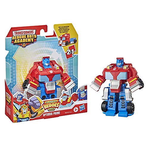 Transformers Rescue Bots Academy Classic Helden Team Optimus Prime - Juguete transformable de 11 cm, a Partir de 3