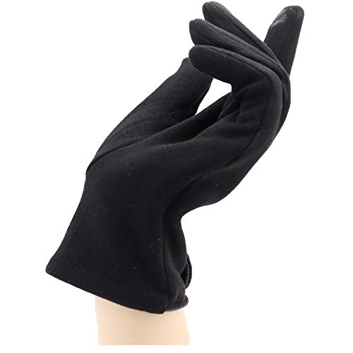 Trendcool Guantes Mujer Invierno. Talla única. Guantes Tactiles para movil. Finos y Elegantes. Guantes Calientes para el Frio, Abrigados. Aptos para Trabajo, Conducir, Vestir. (Negro)