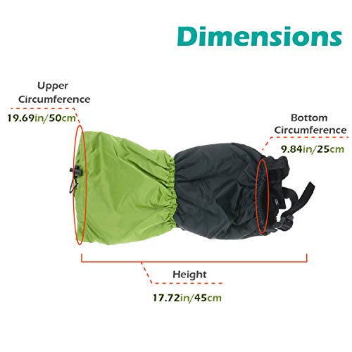 TRIWONDER Polainas Impermeable de Senderismo para piernas a Prueba de Viento Nieve Lluvia para Montaña Caza Esquí Escalada (1 Par) (Naranja y Negro)