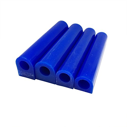 Tubo de cera para tallar anillos de Cnmade, tubo para hacer molde duro de cera de anillos con lado plano, grande y de color azul 4 unidades azul