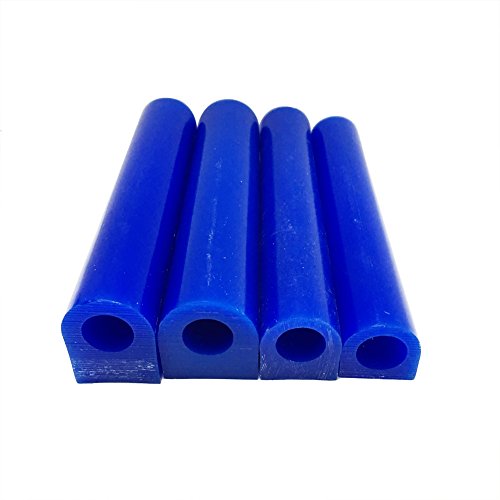 Tubo de cera para tallar anillos de Cnmade, tubo para hacer molde duro de cera de anillos con lado plano, grande y de color azul 4 unidades azul