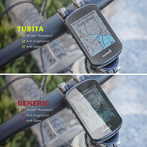 TUSITA [2 Piezas] Protector Pantalla Anti-Reflejos Compatible con Garmin Edge 530 830 - Mate Cristal Templado Ultrafino Vidrio, Ultraresistente 9H Dureza - Ciclocomputador GPS Accesorios