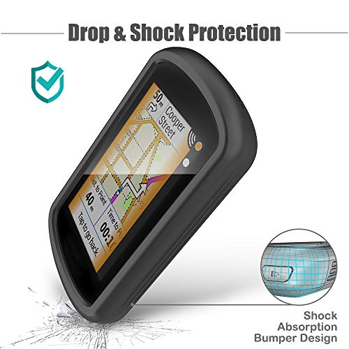 TUSITA Funda Compatible con Garmin Edge Explore - Case Protectora de Silicona Skin - Accesorios para Computadora con Pantalla Táctil Touring Bike