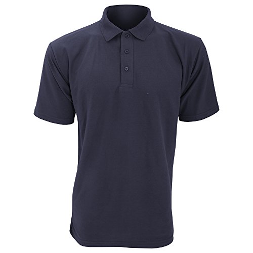 UCC - Polo Piqué de manga corta Modelo 50/50 Hombre Caballero (tallas extra grandes hasta 5XL) - Verano/Deporte (4XL/Azul real)