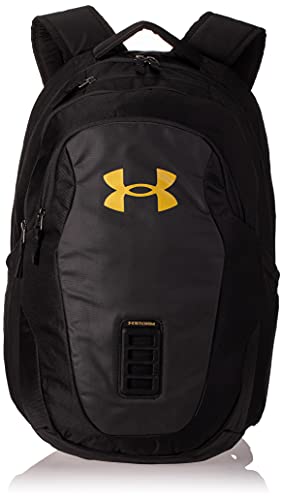 Under Armour Gameday 2.0 Mochila, Unisex Adulto, Negro/Negro/Dorado metálico Brillante (001), Talla única