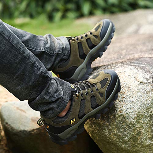 Unisex Waterproof Calzado De Senderismo Zapatillas Impermeable para Mujer Enviar Calcetines Verde del Ejército 37 EU