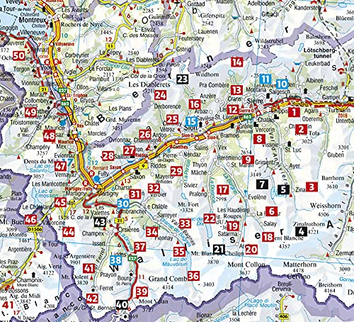 Unterwallis: Vom Genfersee bis Sierre. 50 Touren mit GPS-Tracks