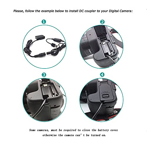 USB Línea De Conducción DC 8.4V ACK-E18 + DR-E18 BG-E18 LP-E17 Batería Virtual + 5V3A USB Adaptador para Canon 750D Kiss X8i T6i 760D T6S 77D 800D 200D Rebel SL2