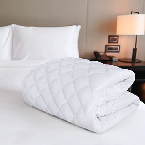 Utopia Bedding - Protector de colchón Acolchado (135x190 cm) - Microfibra - Transpirable - Funda para colchon estira hasta 38 cm de Profundidad - 135 x 190 cm, Cama 135