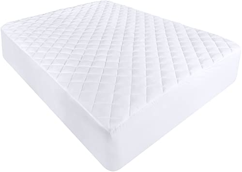 Utopia Bedding - Protector de colchón Acolchado (135x190 cm) - Microfibra - Transpirable - Funda para colchon estira hasta 38 cm de Profundidad - 135 x 190 cm, Cama 135