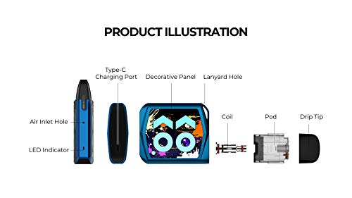 Uwell Caliburn KOKO Prime Pod System Kit 2ml Cartridge Pod 15W 690mAh Electronic Cigarette Vape Pod Kit