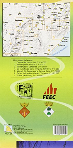 Vall de Cardó mapa excursionista. Escala 1:5.000. Editorial Piolet.: 50è dia del Camí de Muntanya