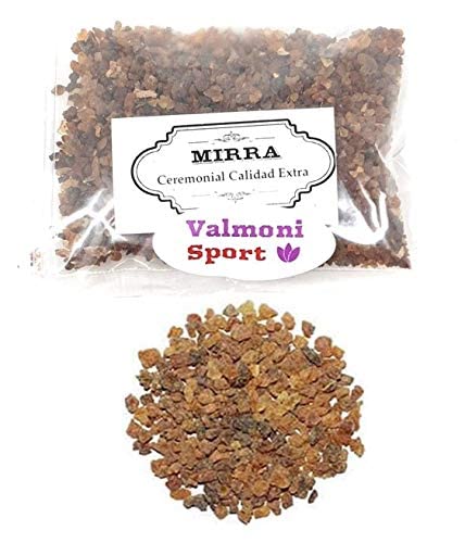 Valmoni Sport Mirra en Grano Incienso de Resina de Mirra Meditación Iglesia Reyes Magos 50 gr