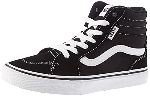 Vans Filmore Hi Suede/Canvas, Zapatillas, Lona de Ante Negro Blanco, 37 EU