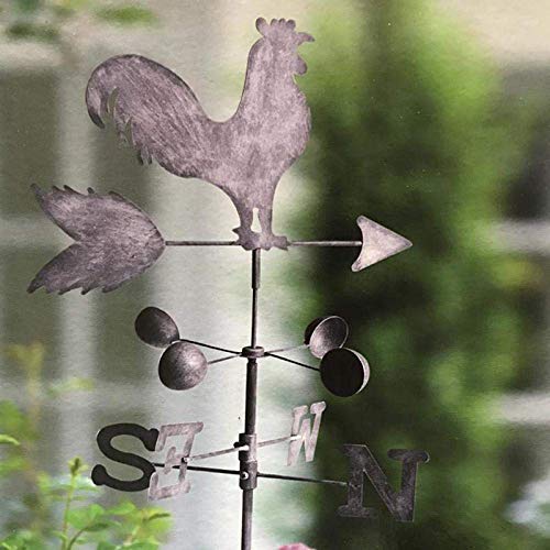 Veleta de Viento, Paletas meteorológicas Tradicional gallo Weathervanes veletas de viento para jardin decoración Molinillo de Viento Veleta Velocidad Direccional Indicador Jardín Yarda