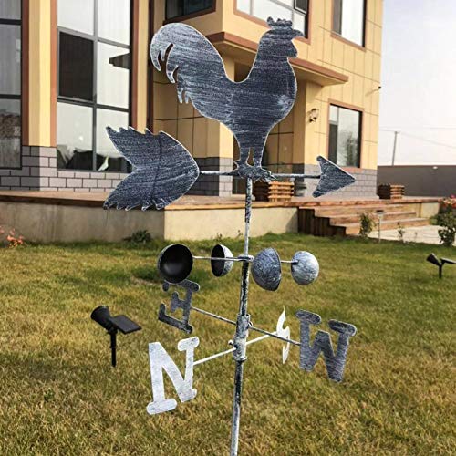 Veleta de Viento, Paletas meteorológicas Tradicional gallo Weathervanes veletas de viento para jardin decoración Molinillo de Viento Veleta Velocidad Direccional Indicador Jardín Yarda